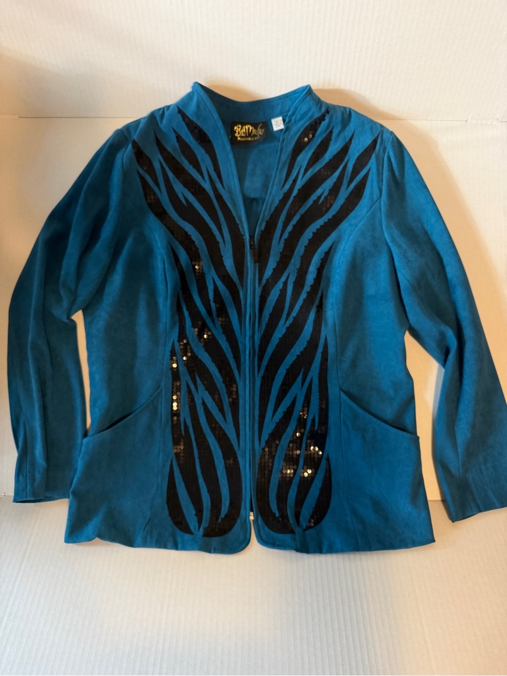 Vintage Bob Mackie Wearable Art Sequinned Women's Jacket - L